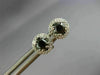 ESTATE .98CT WHITE & BLACK DIAMOND 18KT WHITE GOLD 3D HALO ROUND STUD EARRINGS