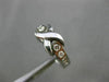 ESTATE WIDE .32CT ROUND DIAMOND 14KT WHITE GOLD X & O DESIGN LOVE RING #17451