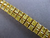 WIDE 17.75CT FANCY YELLOW DIAMOND 18KT YELLOW GOLD 3D DOUBLE ROW TENNIS BRACELET