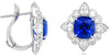 7.71CT DIAMOND & AAA SAPPHIRE PLATINUM 3D CUSHION ROUND & PEAR SHAPE EARRINGS