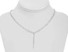 ESTATE 2.78CT DIAMOND 14KT WHITE GOLD 3D CLASSIC LARIAT ETERNITY TENNIS NECKLACE