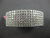 EXTRA LARGE 37.4CT DIAMOND 18KT WHITE GOLD MULTI ROW CUFF TENNIS BANGLE BRACELET