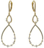 .59CT DIAMOND 14KT YELLOW GOLD 3D TEAR DROP ETOILE LEVERBACK HANGING EARRINGS