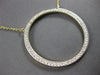 EXTRA LARGE 1.16CT DIAMOND 14KT YELLOW GOLD CIRCLE OF LIFE CLASSIC LOVE NECKLACE