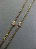 ESTATE LONG .21CT ROUND DIAMOND 14KT ROSE GOLD 3D CLASSIC BY THE YARD BRACELET