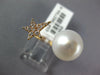 ESTATE .12CT DIAMOND & AAA SOUTH SEA PEARL 18KT YELLOW GOLD 3D CLASSIC STAR RING