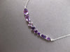 ESTATE 1.4CT DIAMOND & AAA AMETHYST 14KT WHITE GOLD MULTI SHAPE FUN BAR NECKLACE