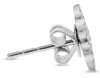 ESTATE .12CT DIAMOND 14KT WHITE GOLD 3D CLASSIC SNOWFLAKE STAR STUD EARRINGS
