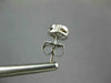 ESTATE .60CT DIAMOND 14KT WHITE GOLD 3D ROUND CLASSIC BEZEL STUD EARRINGS #2791