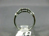 ANTIQUE .35CT DIAMOND 14KT WHITE GOLD 3 STONE BAGUETTE ANNIVERSARY RING #ELV19