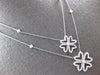 1.59CT DIAMOND 14KT WHITE GOLD 3D MULTI HEART DOUBLE FLOWER BY THE YARD NECKLACE