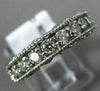 ESTATE .99CT ROUND CUT DIAMOND 14KT WHITE GOLD FILIGREE WEDDING ANNIVERSARY RING