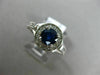 1.75CT DIAMOND & AAA ROUND SAPPHIRE 14K WHITE GOLD HALO FILIGREE ENGAGEMENT RING