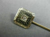 ANTIQUE .03CT OLD MINE DIAMOND 14KT 2 TONE GOLD OCTAGON FILIGREE LAPEL PIN 26194