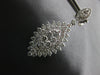 LARGE 3.23CT DIAMOND 18KT WHITE GOLD 3D ROUND CLUSTER TEAR DROP HANGING EARRINGS