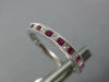 .41CT DIAMOND AAA RUBY 18K WHITE GOLD PRINCESS FILIGREE CHANNEL ANNIVERSARY RING