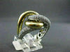 ESTATE WIDE 2.15CT DIAMOND 14KT WHITE & YELLOW GOLD LARGE INFINITY FUN RING