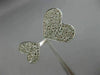 ESTATE WIDE .35CT DIAMOND 14KT WHITE GOLD 3D DOUBLE HEART MICRO PAVE LOVE RING