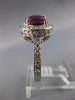 LARGE 2.36CT DIAMOND & AAA PINK TOURMALINE 14KT WHITE GOLD OVAL ENGAGEMENT RING