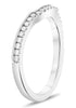 ESTATE 0.21CT DIAMOND 14KT WHITE GOLD 3D ROUND V SHAPE FILIGREE MILGRAIN RING