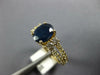 WIDE 2.05CT DIAMOND & AAA SAPPHIRE 14KT YELLOW GOLD OVAL & ROUND ENGAGEMENT RING
