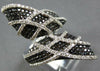 EXTRA LARGE 2.26CT WHITE & BLACK DIAMOND 14K WHITE GOLD CRISS CROSS CHECKER RING