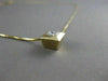 ESTATE PRINCESS DIAMOND ETOILE SOLITAIRE 14K GOLD FLOATING NECKLACE G VVS #14290