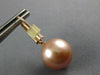 ESTATE .30CT DIAMOND & AAA SOUTH SEA PEARL 14K ROSE GOLD 3D LEVERBACK EARRINGS