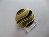 ESTATE AAA BLACK ENAMEL 14KT YELLOW GOLD 3D CLASSIC CIRCULAR FILIGREE FUN RING