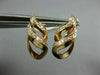 ESTATE .20CT DIAMOND 14KT ROSE GOLD 3D TEAR DROP CLIP ON LOVE HANGING EARRINGS