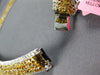 EXTRA LARGE 47.75CT WHITE & CANARY DIAMOND 18KT TWO TONE GOLD 3D TENNIS NECKLACE