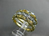 ESTATE WIDE .70CT DIAMOND 14KT TWO TONE GOLD MULTI ROW ETOILE SEMI ETERNITY RING
