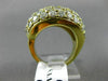 LARGE 4.50CT ROUND & BAGUETTE DIAMOND 18KT YELLOW GOLD 3D DOME PAVE RING E/F 797