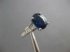 3.18CT DIAMOND AAA SAPPHIRE 14K WHITE GOLD OVAL & PRINCESS ENGAGEMENT RING 27323