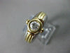 ESTATE .33CT DIAMOND 14KT TWO TONE GOLD SOLITAIRE BEZEL ENGAGEMENT RING #22426