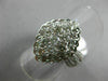 ESTATE LARGE 1.50CT DIAMOND 14KT WHITE GOLD 3D FILIGREE MARQUISE CLUSTER RING FG