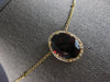 7.99CT DIAMOND & AAA GARNET 14K YELLOW GOLD OVAL & ROUND HALO FUN LOVE NECKLACE
