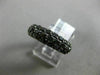 ESTATE 1.55CT BLACK DIAMOND 14KT WHITE GOLD 3 ROW SEMI ETERNITY ANNIVERSARY RING