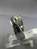 ESTATE WIDE .64CT BLACK & WHITE DIAMONDS 14KT WHITE GOLD INFINITY LOVE RING #860