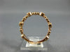 ESTATE .36CT DIAMOND 14KT ROSE GOLD 3D FLOWER FILIGREE MILGRAIN ANNIVERSARY RING