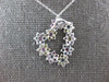 ESTATE 1.23CT AAA MULTI COLOR SAPPHIRE 14KT WHITE GOLD 3D HEART FLOATING PENDANT