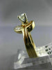 ESTATE .59CT ROUND & BAGUETTE DIAMOND 14KT TWO TONE GOLD 3D ENGAGEMENT RING #240