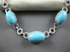 LARGE 102.62CT DIAMOND & AAA TURQUOISE 14K WHITE GOLD OVAL & ROUND LOVE NECKLACE