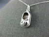 ESTATE .03CT DIAMOND 14KT WHITE GOLD 3D BOW ETOILE BABY GIRL SHOE PENDANT #1721