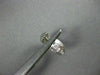 ANTIQUE WIDE .35CT DIAMOND 18KT WHITE GOLD FILIGREE HUGGIE EARRINGS #11988