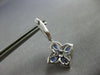 ESTATE LARGE 4.16CT DIAMOND & AAA SAPPHIRE 14K WHITE GOLD OVAL & ROUND HANGING EARRINGS
