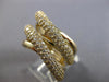 EXTRA LARGE 2.18CT DIAMOND 14KT YELLOW GOLD 3D MULTI ROW CRISS CROSS RING #28181