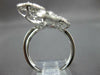 ESTATE LARGE .75CT DIAMOND 14KT WHITE GOLD CLUSTER HALO CRISS CROSS FLOWER RING