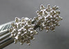 ESTATE .40CT DIAMOND 14KT WHITE GOLD 3D CLASSIC CLUSTER SNOWFLAKE STUD EARRINGS