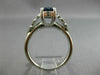 ESTATE 1.45CT DIAMOND & AAA SAPPHIRE 14KT WHITE GOLD 3D FILIGREE ENGAGEMENT RING